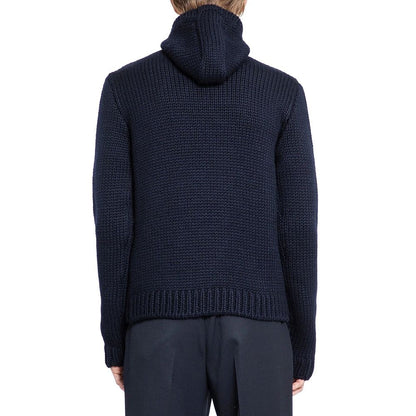 Prada Blue Wool Sweatshirt 1728,48 | M,75611013280,Blue,Clothing,IT50 | L,Men,New with tags,Prada,Sweaters - Clothing,Sweatshirts - Sweaters - Clothing