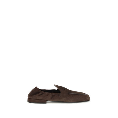 Prada Brown Lamb Ovis Aries Aries Slip-On Loafers Prada