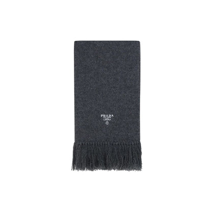 Prada Gray Cashmere Scarf 1728,75611013280,Accessories,Gray,Men,New with tags,Prada,Scarves - Accessories,Scarves - Scarves - Accessories