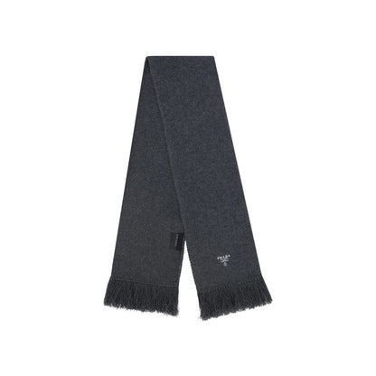 Prada Gray Cashmere Scarf 1728,75611013280,Accessories,Gray,Men,New with tags,Prada,Scarves - Accessories,Scarves - Scarves - Accessories