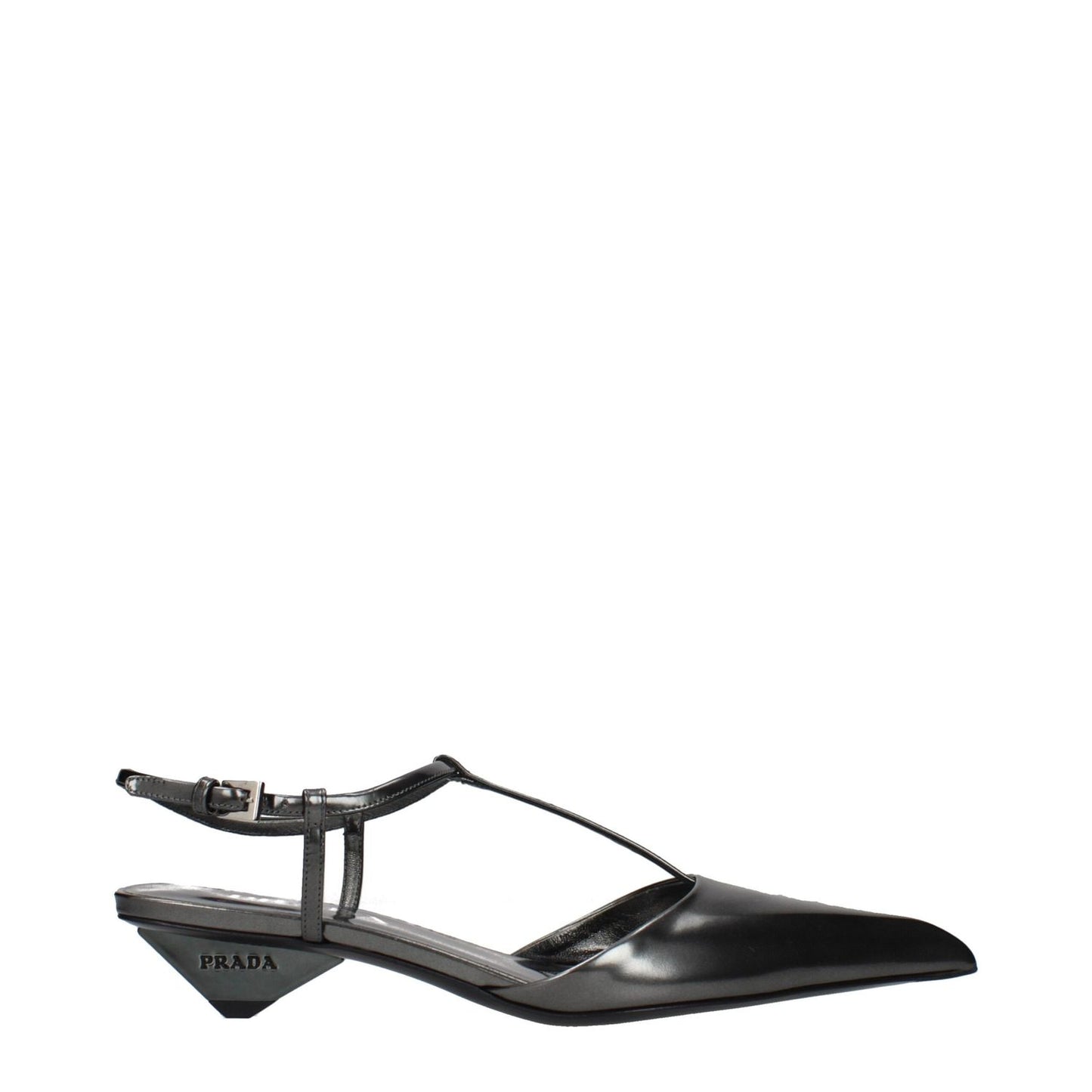 Prada Gray Leather Flat Sandals 1728,75667636384,EU36.5/US6.5,Flat - Sandals - Shoes,Gray,New with tags,Prada,Sandals - Shoes,Shoes,Women
