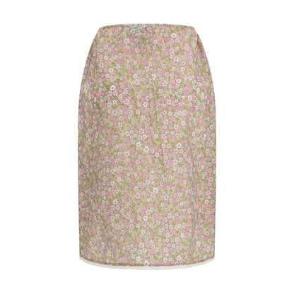 Prada Multicolor Nylon Midi Skirt 1728,72470364320,Clothing,IT42 | L,Midi - Skirts - Clothing,Multicolor,New with tags,Prada,Skirts - Clothing,Women