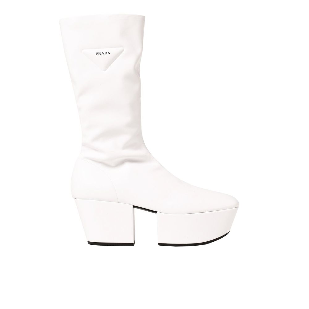 Prada White Polyethylene Boots 1728,75611013280,Boots - Shoes,EU37.5/US7.5,New with tags,Prada,Shoes,White,Women