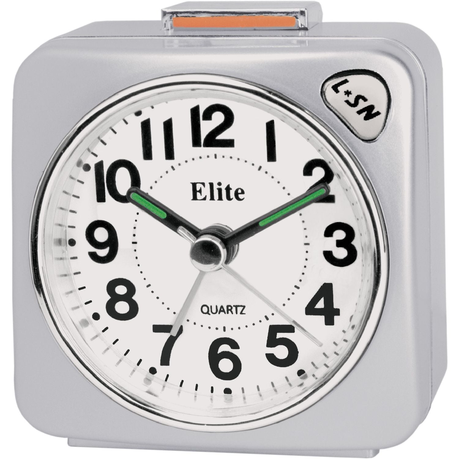ELITE Sveglia silent con luce e snooze - ARGENTO - Silent alarm clock with light and snooze - SILVER