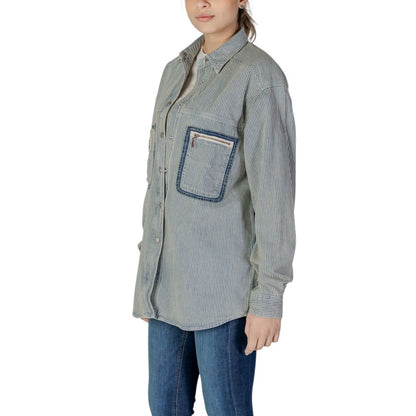 Replay Blue Cotton Blouse