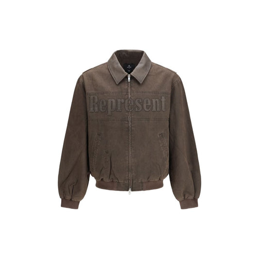 Represent Brown Cotton Bomber 1728,72470364320,Bombers - Jackets & Coats - Clothing,Brown,Clothing,Jackets & Coats - Clothing,L,M,Men,New with tags,Represent,S,XL