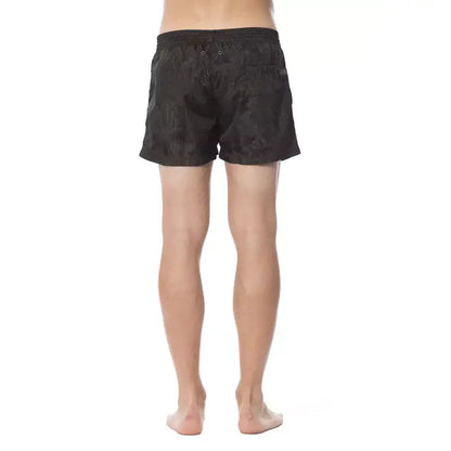 Roberto Cavalli Sport Army Polyester Men Swimwear