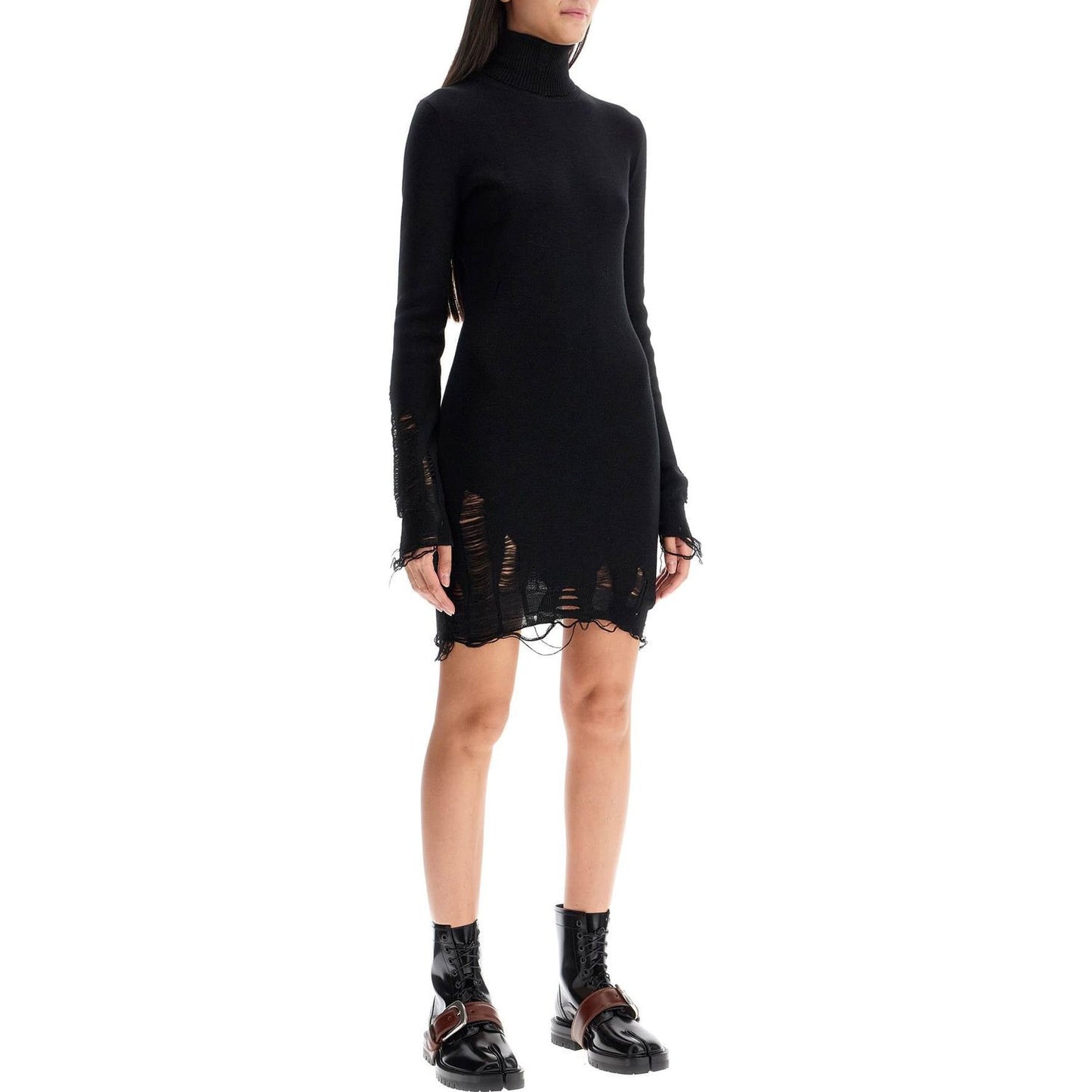 MM6 Maison Margiela destroyed knit mini dress Dresses MM6 Maison Margiela