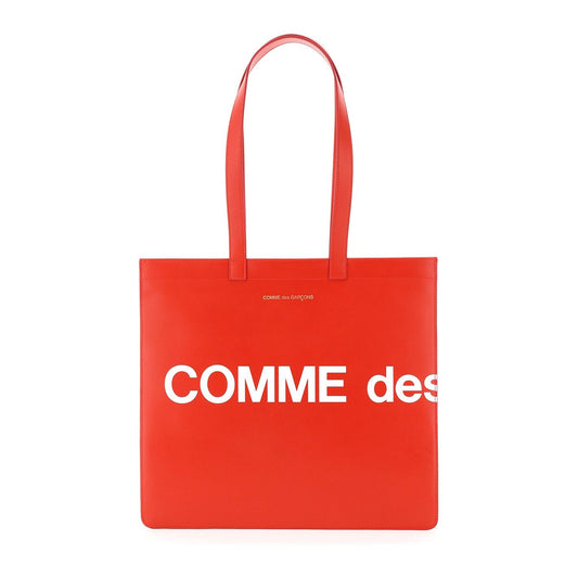 Comme Des Garcons Wallet leather tote bag with logo Shopper Comme Des Garcons Wallet