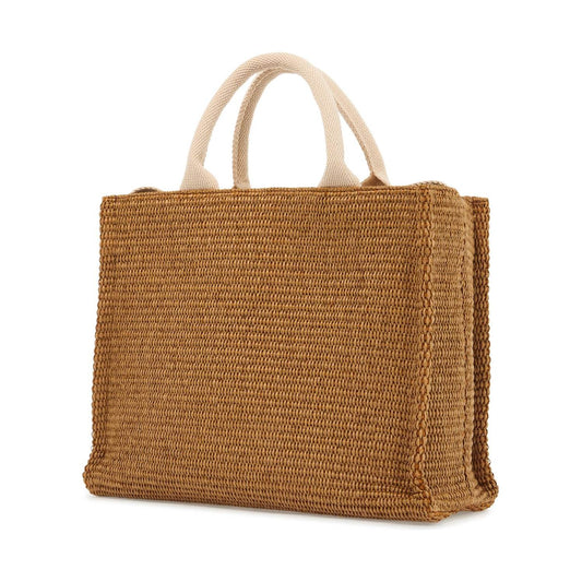 Marni raffia-effect canvas small tote bag Shopper Marni