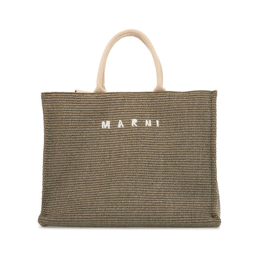 Marni large raffia effect tote bag Shopper Marni