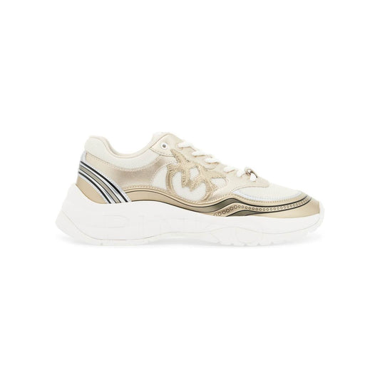 Pinko mesh and metallic faux leather sneakers in Sneakers Pinko