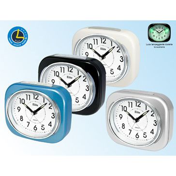 ELITE SVEGLIA ANALOGICA BIANCA / WHITE ALARM CLOCK