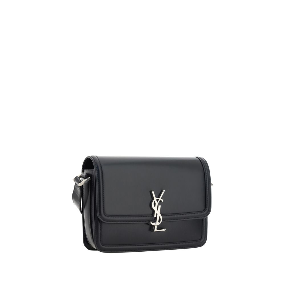 Saint Laurent Black Calf Leather Bos Taurus Shoulder Bag