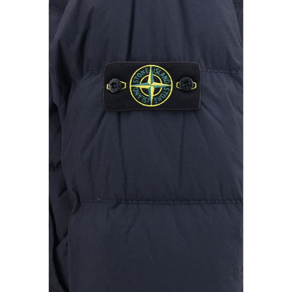 Stone Island Blue Polyamide Full-Length Jacket