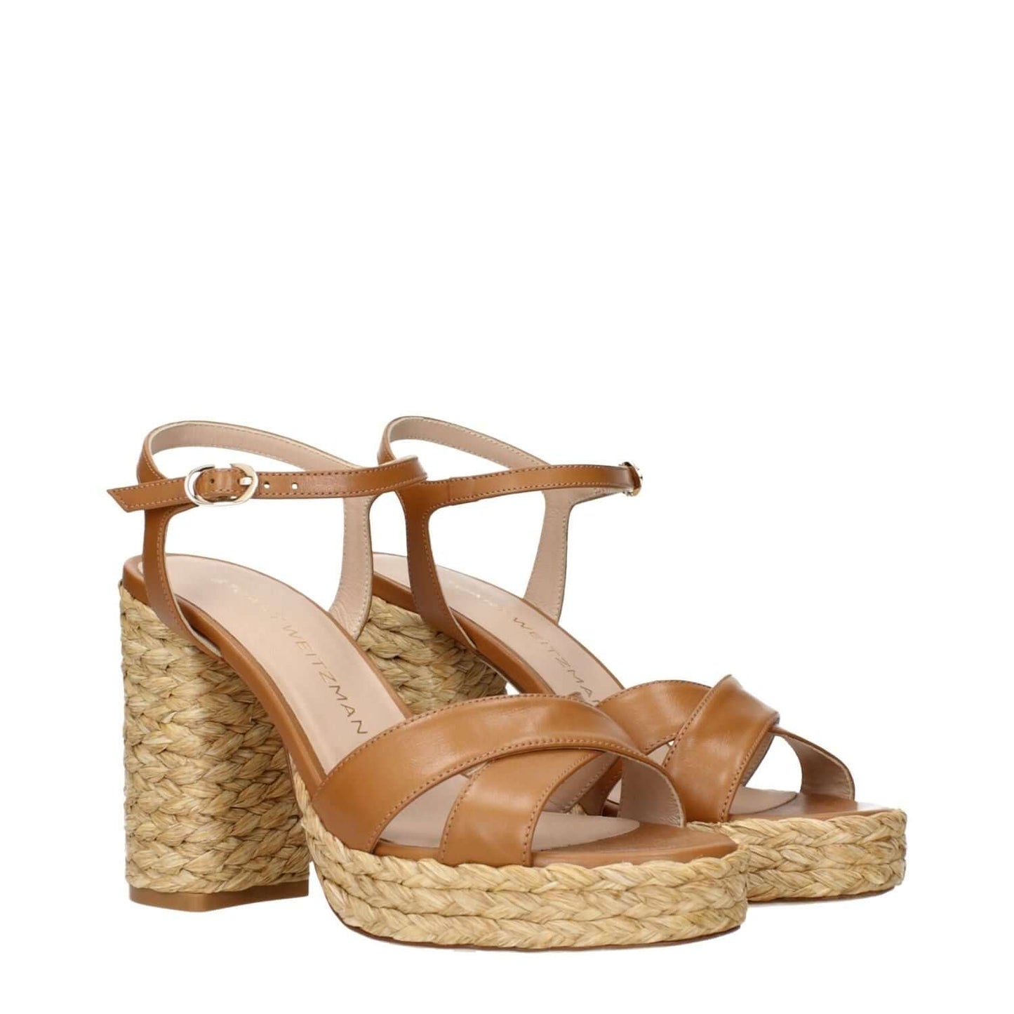 Stuart Weitzman Brown Leather Platform Sandals 1728,75667636384,Brown,EU36/US6,EU40/US10,EU41/US11,New with tags,Platforms - Sandals - Shoes,Sandals - Shoes,Shoes,Stuart Weitzman,Women
