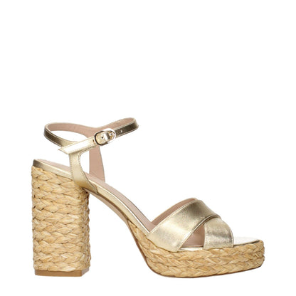 Stuart Weitzman Gold Leather Platform Sandals 1728,75667636384,EU36.5/US6.5,EU36/US6,EU39/US9,Gold,New with tags,Platforms - Sandals - Shoes,Sandals - Shoes,Shoes,Stuart Weitzman,Women