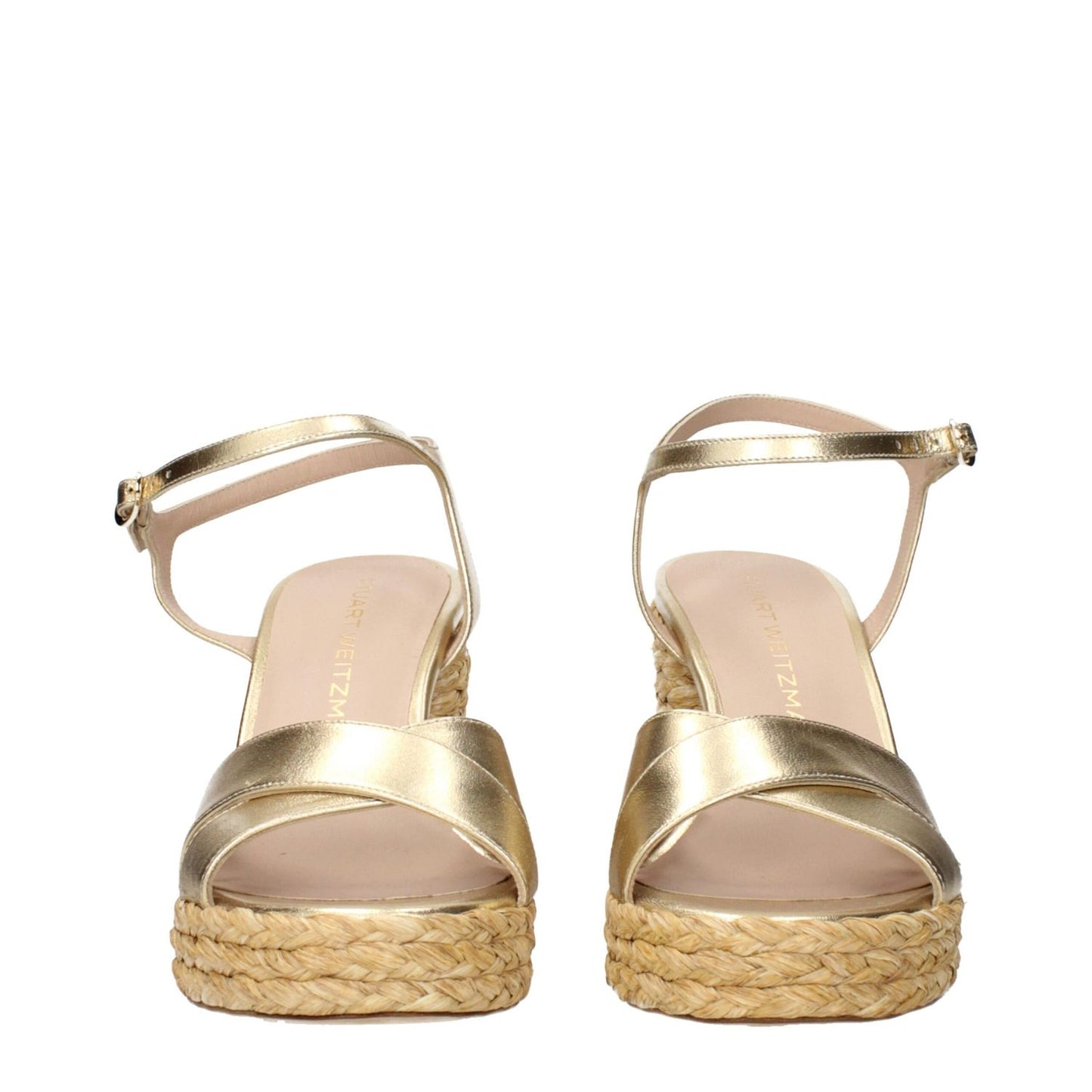 Stuart Weitzman Gold Leather Platform Sandals 1728,75667636384,EU36.5/US6.5,EU36/US6,EU39/US9,Gold,New with tags,Platforms - Sandals - Shoes,Sandals - Shoes,Shoes,Stuart Weitzman,Women