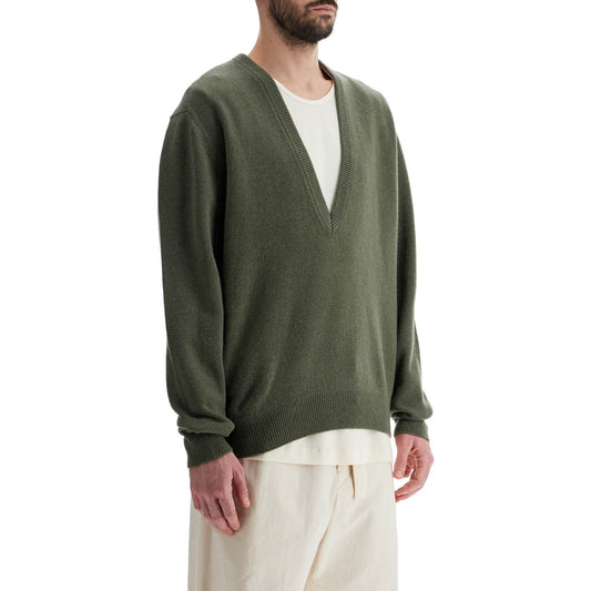 Lemaire deep v-neck pure wool pullover sweater Knitwear Lemaire