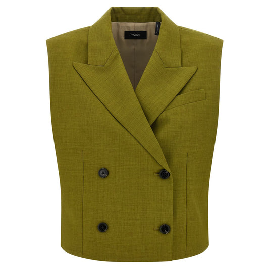 Theory Bicolor Polyester Sleeveless Jacket