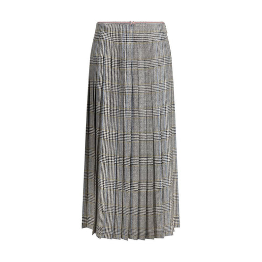 Thom Browne Multicolor Silk Midi Skirt Thom Browne
