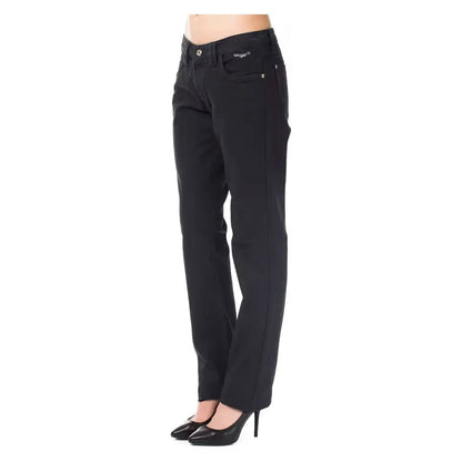 Ungaro Fever Blue Cotton Women's Regular Fit Jean