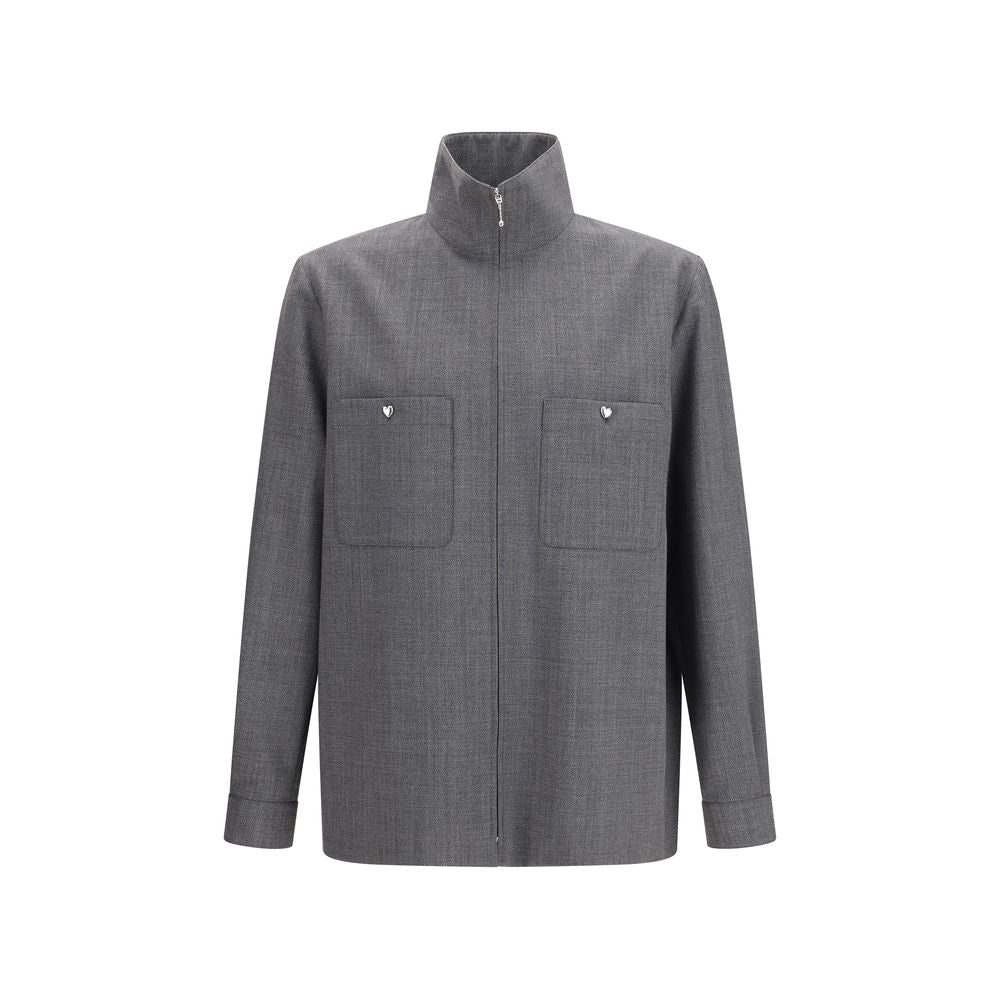 Valentino Gray Polyester Coat 1728,72470364320,Clothing,Coats - Jackets & Coats - Clothing,Gray,IT50 | L,IT52 | XL,Jackets & Coats - Clothing,Men,New with tags,Valentino