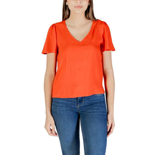 Vero Moda Red Viscose Blouse Vero Moda
