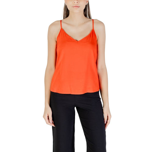 Vero Moda Red Viscose Tank Tops Vero Moda