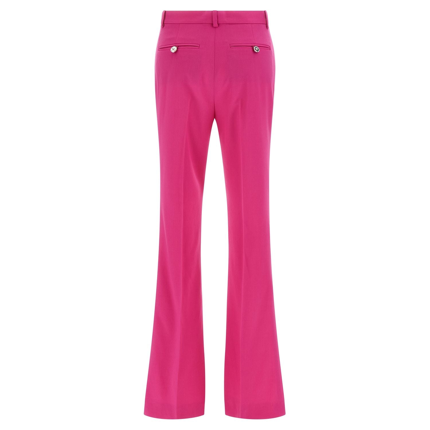 Versace Fuchsia Virgin Wool Flared Pants
