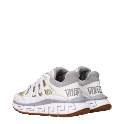 Versace White Leather Athletic Sneakers Versace