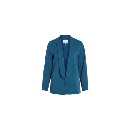 Vila Clothes Blue Polyester Blazer Vila Clothes