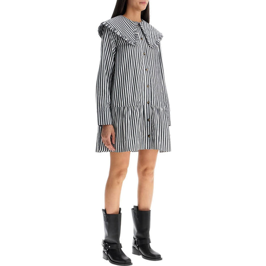 Ganni big collar mini shirt dress Dresses Ganni