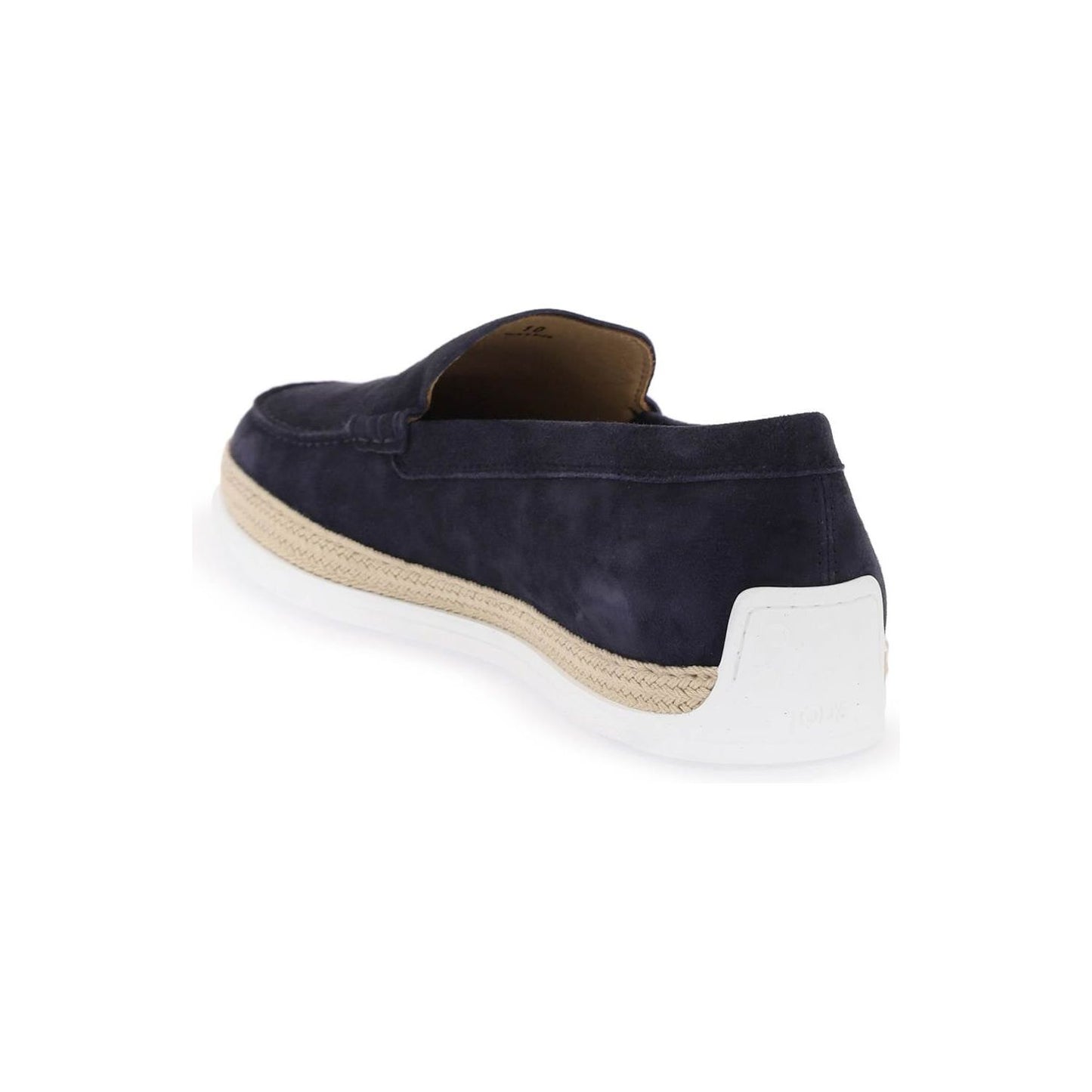 Tod'S suede slip-on with rafia insert Moccasins Tod'S