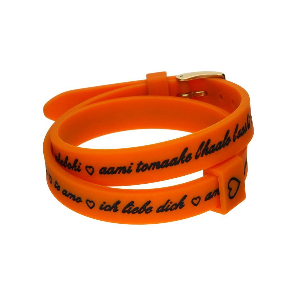 Il MEZZOMETRO Mod. I LOVE YOU GOLD - Bracciale in silicone/silicone bracelet Bracelet IL MEZZOMETRO